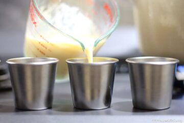 プリン液は牛乳による希釈液